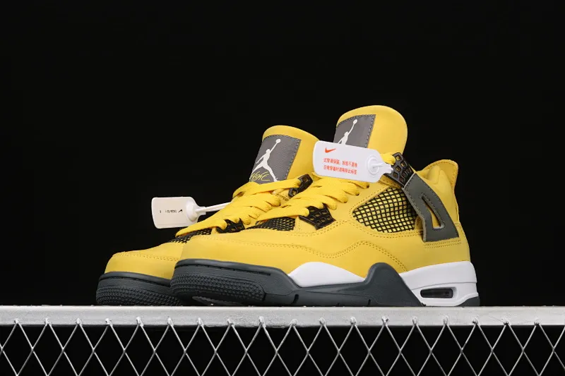 All categories Air Jordan Jordan series basketball shoes Air Jordan 4 Air Jordan 4 "Lightning" AJ4 Joe 4 yellow electric mother 314254-702